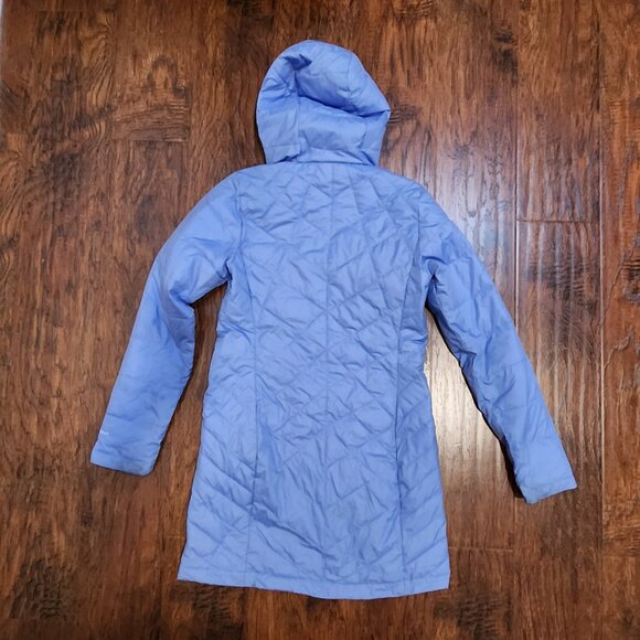 Long padded Columbia hooded coat - Picture 2 of 5
